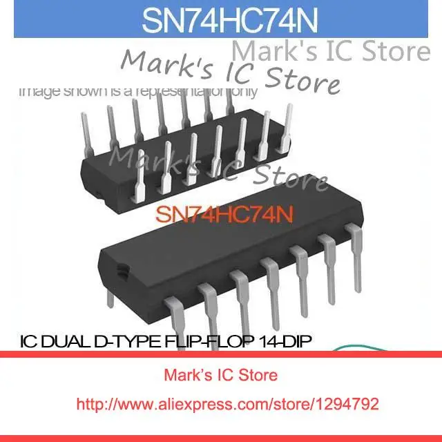 sn74hc74n ic dual d flip flop 14 dip sn74hc74 74hc sn74hc 74hc7 sn74hc74n