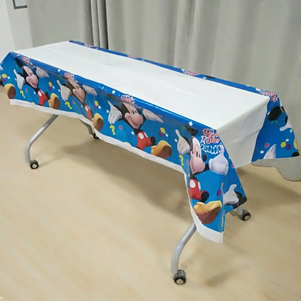 

108cm*180cm Mickey Mouse Party Tablecloth Table Cloth Favor Kid Birthday Festival Decoration Kid Boys Party Supplies Table Cover