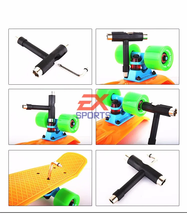Roller Skate Skateboard Scooter Longboard 5-Way T Skate Board ATB Tool+Allen Key (4)