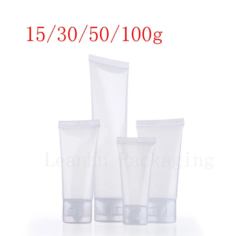 15 30 50 100 ml natural clear soft lotion cosmetics tube , high quality