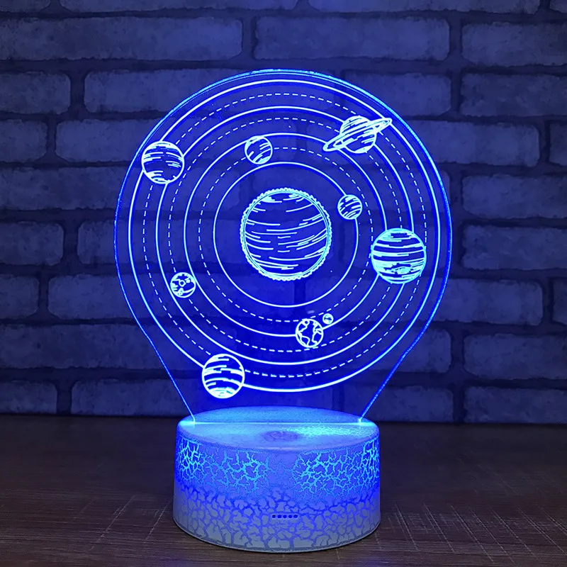 Светильник King Star Wars Master Yoda Darth Vader R2D2 Death BB8 Trek Millennium X Fighter 7 цветов 3D оптический