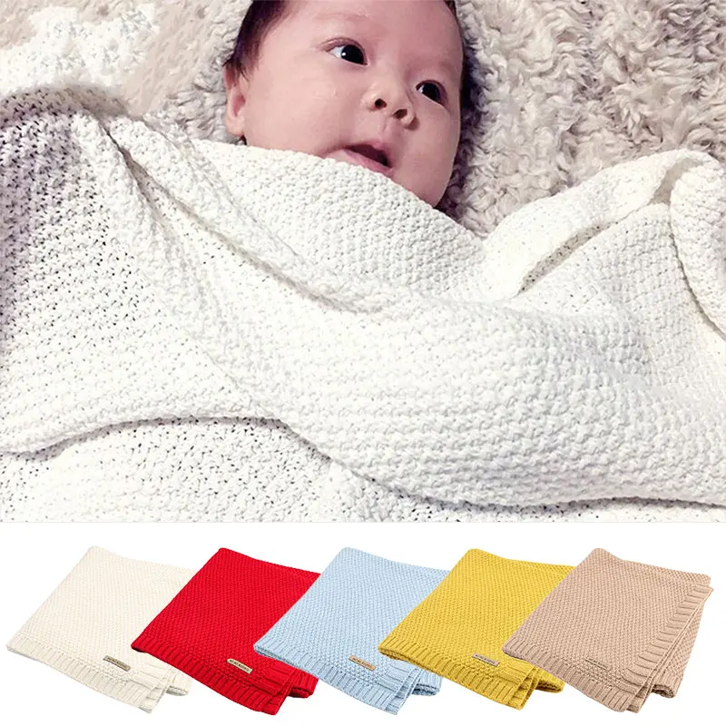 Одеяла для младенцев детский Пеленальный вязаное одеяло 93*75 см 5 цветов Вязание утепленная одежда спальный детей Brethable
