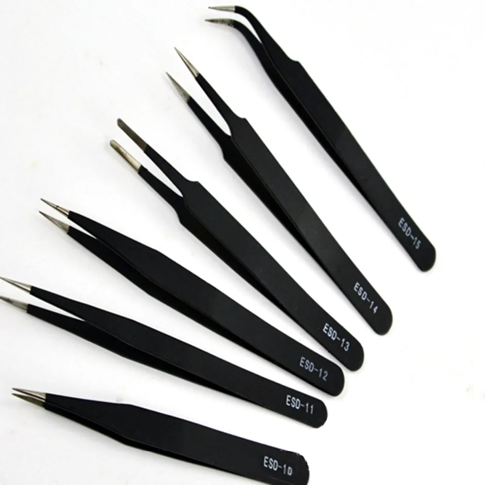 Tool 1 PC New Anti-Static Stainless Steel Tweezer Set Tweezers Maintenance Tools WA821 Tool 1 PC New Anti-Static Stainless Steel Tweezer Set Tweezers Maintenance Tools WA821