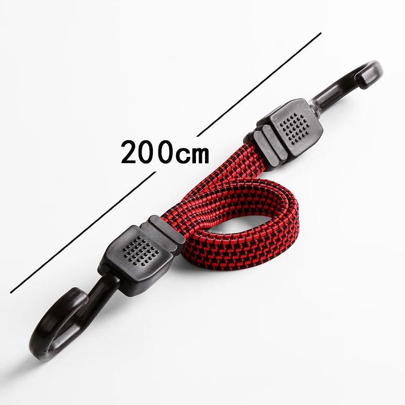 

2 meter Natural Latex Compact Bungee Cords Ribbon Elastic Cargo Rope Straps Car Motor Bike Tie band