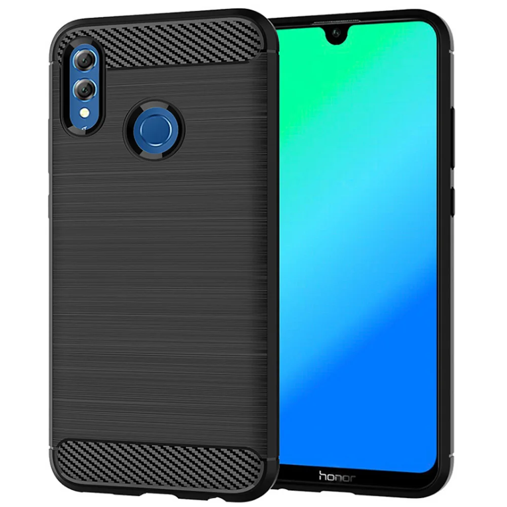 

For Huawei P Smart 2019 / Honor 10Lite Case Carbon Fiber Hybrid Brushed Armor Case Anti Shock TPU Cover For Huawei Honor 10 Lite
