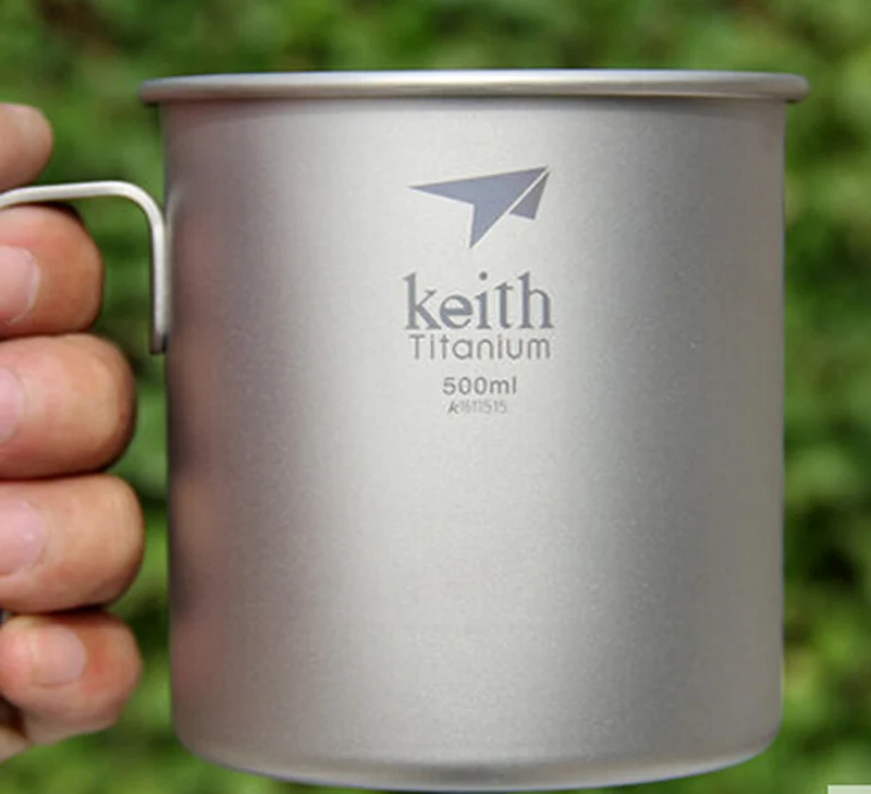 

500ml Cup with Cover, Portable Camping  Mug, Ultralight Titanium Cup  Ti3265