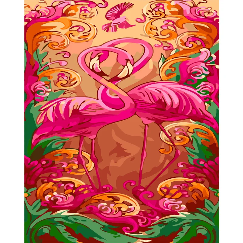 Розовый кран 3 40x50 см Раскраска по номерам сделай сам wall Art Гостиная украшения