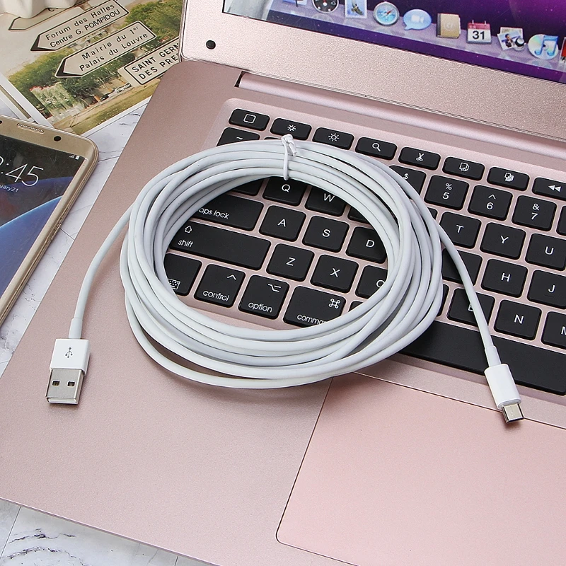 

5m USB 2.0 Type A male Micro USB Data Sync 3A Fast Charging Charger Cable For Android Smart Phone