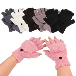 Подходит для женщин, девушек и девочек. запястье руки, теплые зимние перчатки без пальцев митенки перчатки для Для женщин элегантные теплые