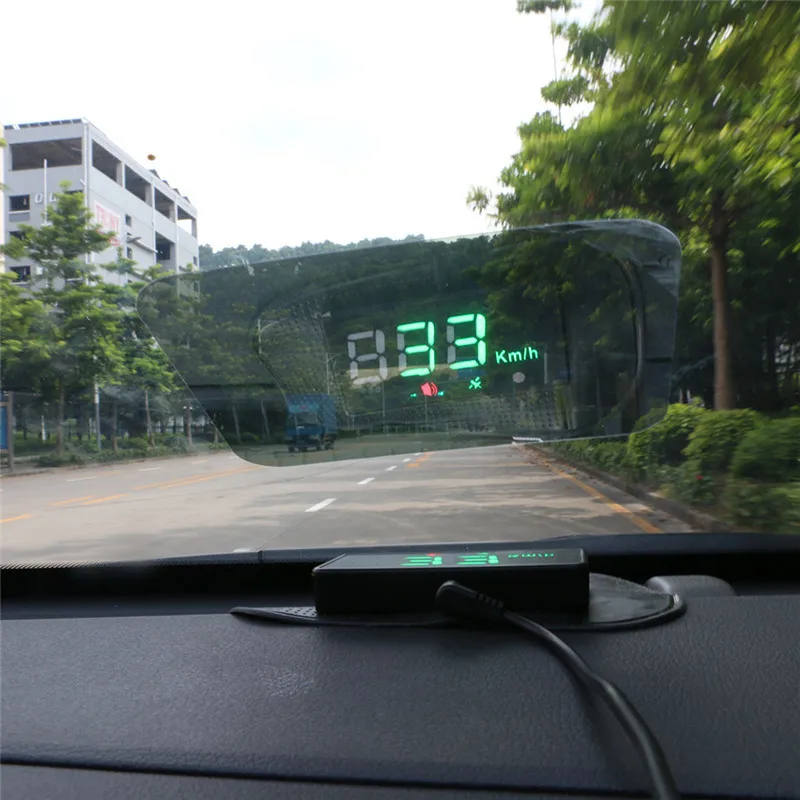 Автомобильный HUD Дисплей автомобильное зарядное устройство предупреждение о