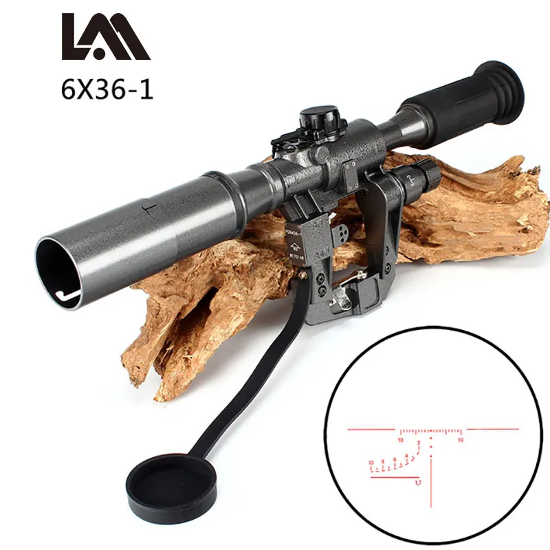 

Dragunov SVD POS 6X36-1 Red Illuminated Hunting Riflescope Tactical Optics Sights for Sniper Shooting AK Rifle Free Shipping