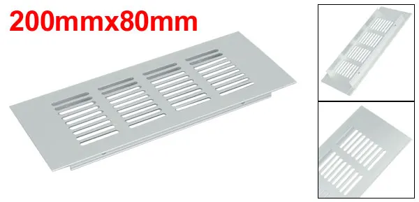 UXCELL 150x80 мм 200x80 мм алюминиевый сплав прямоугольная вентиляционная решетка вентиляционное отверстие жалюзи крышка