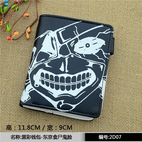 No Face Man of Anime унесенный призраками кошелек паразитарный Loge Detective Conan Tokyo Ghou, мужские кошельки с отделением для монет на молнии - Цвет: 2d07a