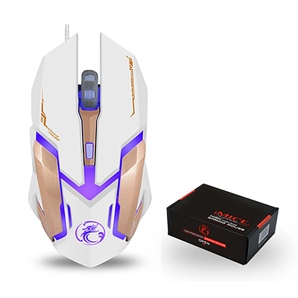 iMICE V6 Optical 3D Wheel USB Wired Game Mouse 2400DPI 6-Button Optical Home Office Computer Gaming Mice