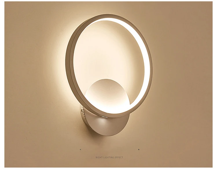 

Black Finished Acrylic Modern Led Wall Light For Home Living Room Bedside Room Bedroom Lustres New Creative Led Sconce Wall Lamp