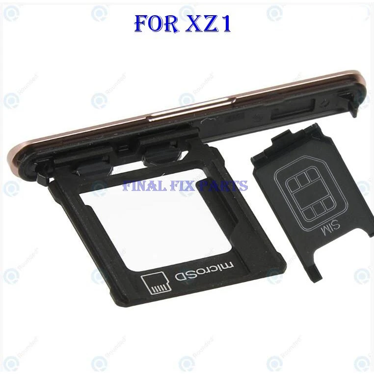 

Sim Card Tray + Dust-proof Plug Cover For Sony Xperia XZ1 Sim SD Slot Water-proof Cover Plug Replacement Parts