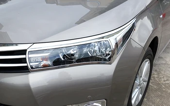

Front Outer Head Light Lamp Cover Trim 2pcs ABS For Toyota Corolla Sedan 2014-2016 (Not Fit For North America Model)