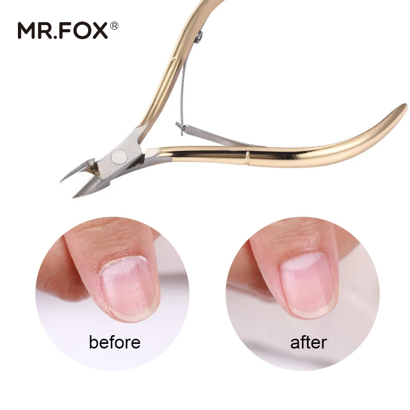 

Mr. Fox cuticles razor golden scissors dead skin razor manicure art tool nail scissors cuticle nipper nail art alicate de unha