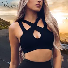 Полый крест бандаж спортивный бюстгальтер-Топ Фитнес дышащий йога бюстгальтеры ударопрочный беговой жилет тренажерный зал Пуш Ап Бюстгальтер-Топик с мягкими чашечками, Топ