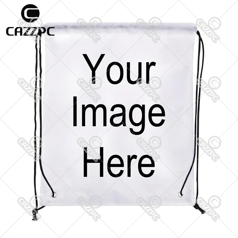 

Your image photo Print Custom individual Nylon fabric Drawstring Bag Backpack gift Pack of 4