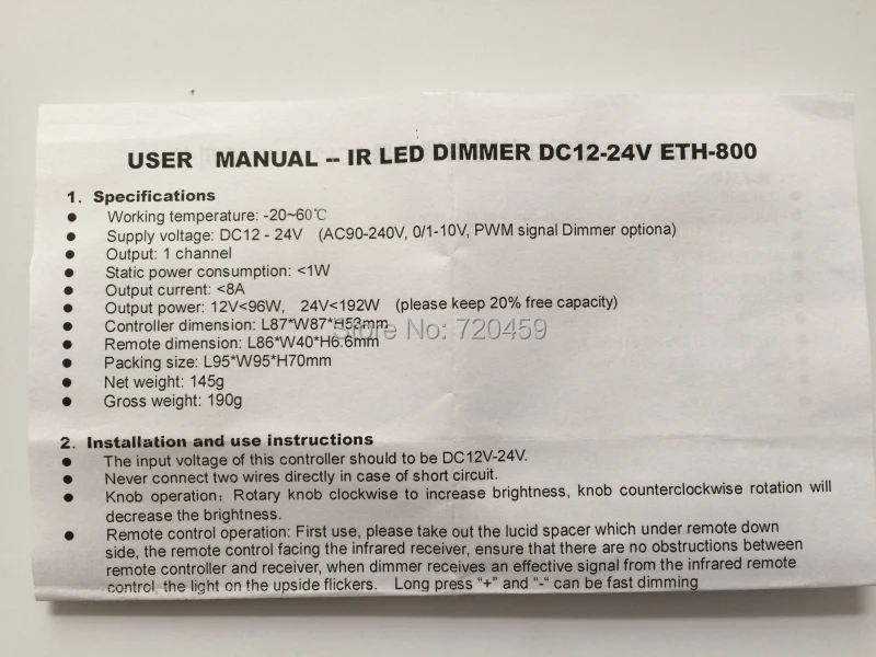 Teclas de Controle Interruptor de Operação para Regulável Dimmer 12 Remoto ir Knob Luzes 3 Pcs Led Ac90-240v 1 de controle Remoto IR Knob Interruptor de
