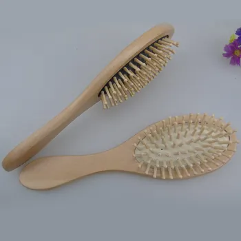 

Natural Wood Comb Professional Healthy Paddle Cushion Hair Loss Massage Brush Hairbrush Comb Scalp Hair Care bamboo comb