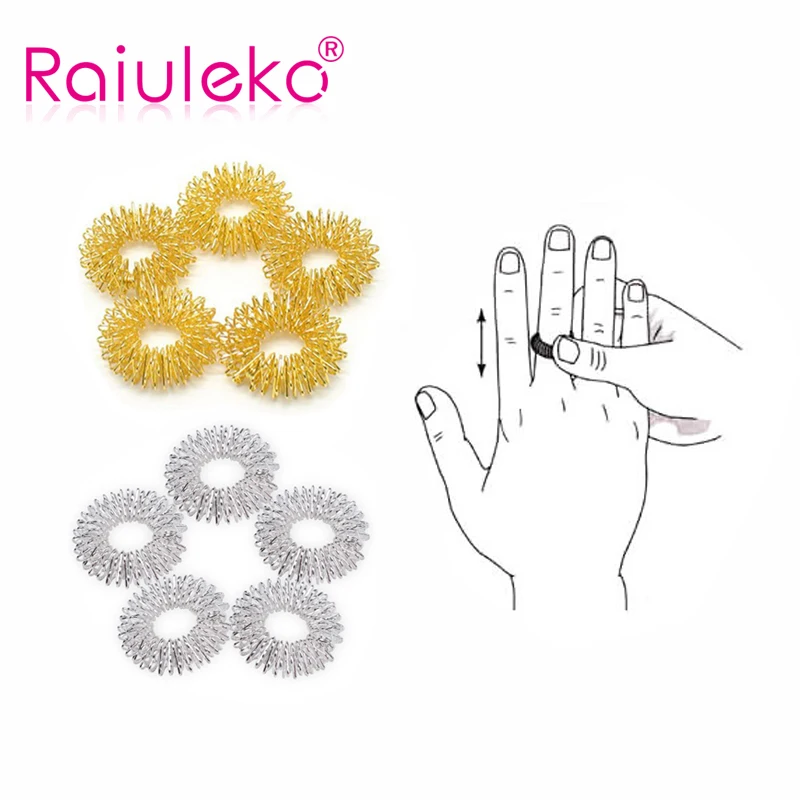 5pcs/Set Stainless Steel Finger Massage Ring Acupuncture Ring Therapy Relax Hand Blood Circulation Pain Relief Stress Relief 5pcs/Set Stainless Steel Finger Massage Ring Acupuncture Ring Therapy Relax Hand Blood Circulation Pain Relief Stress Relief