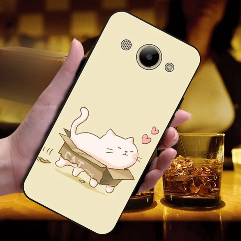 Мягкий силиконовый чехол из ТПУ с рисунком кота для Huawei Y3II Y5II Y6II Y3 Y5 Y6 Y7 Y9 Prime 2017 2018