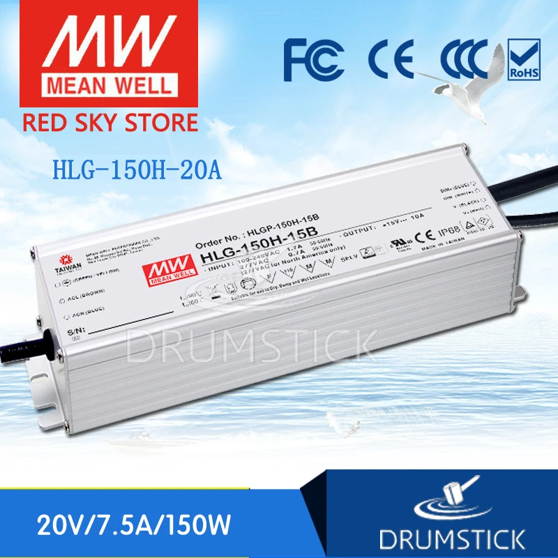 

Special Deal MEAN WELL HLG-150H-20A 20V 7.5A HLG-150H 150W Single Output LED Driver Power Supply A type [Real1]