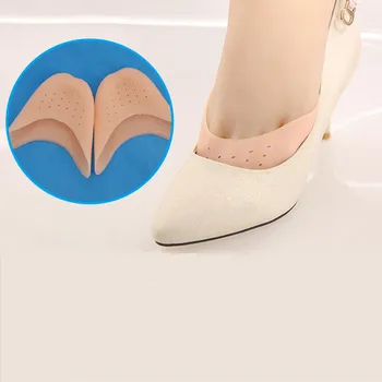 

2 Pcs Soft Silicone Dance Point Pads for Ballet Dancing Foot Tip Protector with Air Hole Breathable Sole Shock Absorbing Inserts