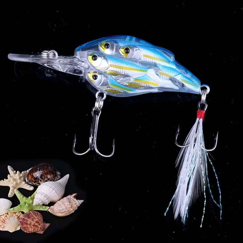 

Fishing Lure Crankbait Fishing 7.5cm 9g Artificial Crank Bait Lure Hook Tackle Treble Fish