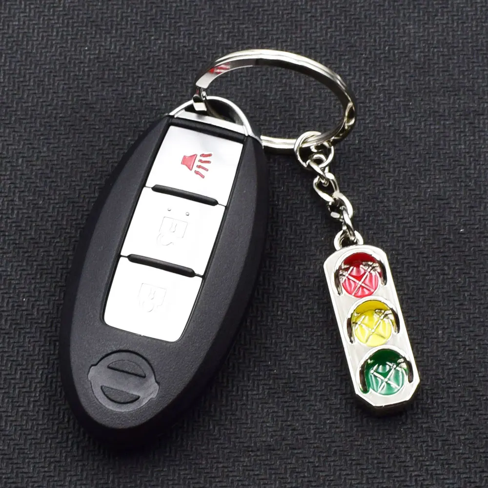

ATOBABI Zinc Alloy Latest Traffic Lights Style Car Key Chains Alloy Traffic Signal Model Key Chains Graduation Gifts Key Holder
