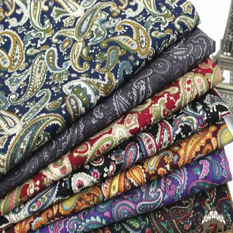 

Pretty 7 Colors Traditional Lucky Ruyi Patterns Cotton Poplin Fabric Floral Fabric for quilting bedding cloth DIY sewing