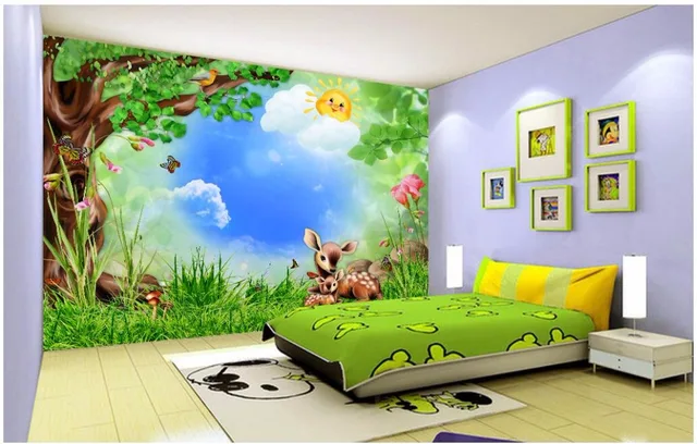 Kinderzimmer Tapete Wald Benutzerdefinierten wandbild foto 3d raum tapete Wald baum cartoon tier kinderzimmer malerei 3d wandbilder wallpaper f.jpg 640x640 - Kinderzimmer Tapete Wald