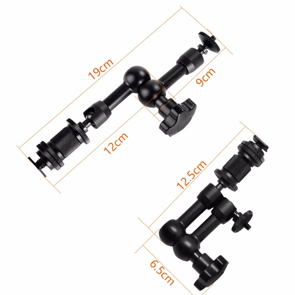 " /11" Артикуляционная Волшебная рукоятка, добавленный Алюминий для крепления HDMI монитора, светодиодный светильник, ЖК-видеокамера, вспышка, штатив, arm DSLR