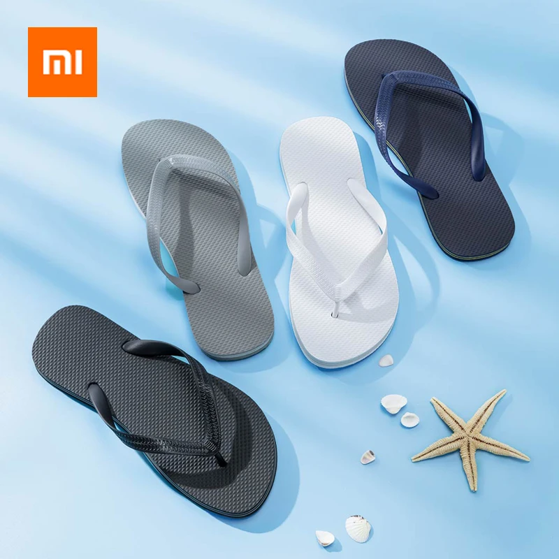 

Xiaomi Slippers Casual Leisure Slip on Sandals Slides Summer Flats Beach Vocation Flip Flops Anti-slip Slipper For Men Women