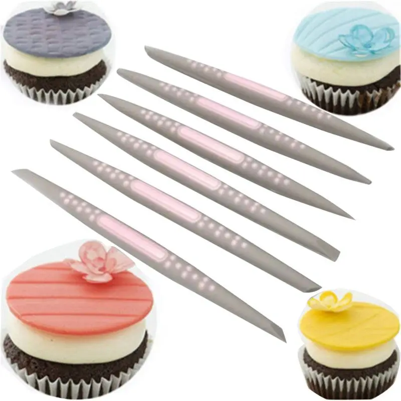 DIY наборы для десерта 6 шт. пластиковая ручка инструмент для украшения торта помадка украшение торта ручка аксессуары для украшения торта