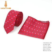 Брендовые новые мужские милые животные полиэстер жаккард узкий галстук на шею карманные угольники мужские модные свадебные тонкие наборы носовых платков