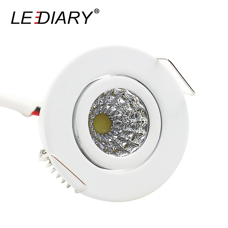 

LEDIARY 3W White Round LED Downlights Recessed Ceiling Spot Lamp 35mm Cut Hole Size For Living Room No Flicker Lighting Fixtures