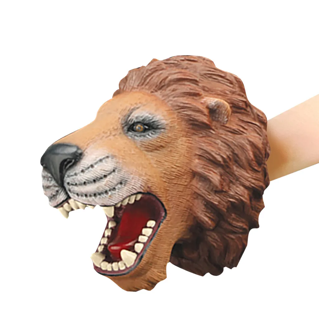

2019 finger puppet Animal Hand Puppets Role Play Realistic Animal Head Gloves Soft Toy cuentos infantiles educativos for kids