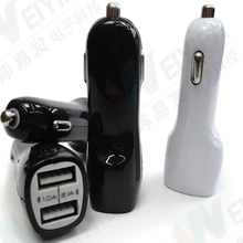 100 шт./лот Универсальный 5 в 2.1A двойной 2 порта USB автомобильный адаптер питания для зарядного устройства для ipad для Apple iphone htc huawei
