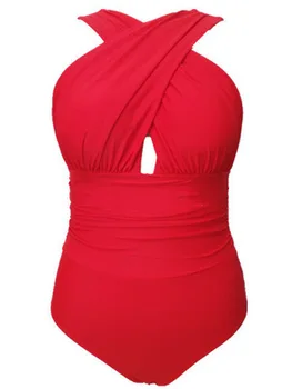 

Women Swimsuit Cover Swimwear Slimming One Piece Retro Bodysuit Bathing Women Bikini Suits Monokini Plus Size XL DropShipping