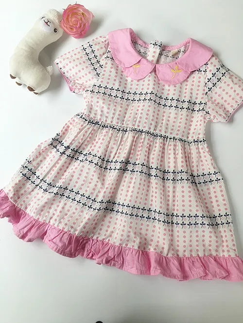 

1pcs/lot cotton 2018 Good quality flower princess baby girl christmas dress 100cm