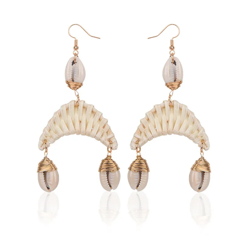 Uniaue Shell Alloy Drop Earrings Cute Chic Statement Dangle Earrings for Women Wedding Party Gifts Irregular Jewelry ET110 (3)
