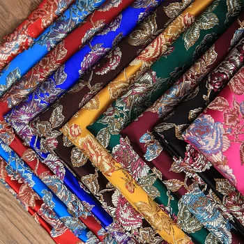 

CF450 100x75cm 10colors Fashion Peony Yarn-dyed Jacquard Brocade Fabric Suit Jacket Dress Fabrics For Women Fashion Dress Cloths