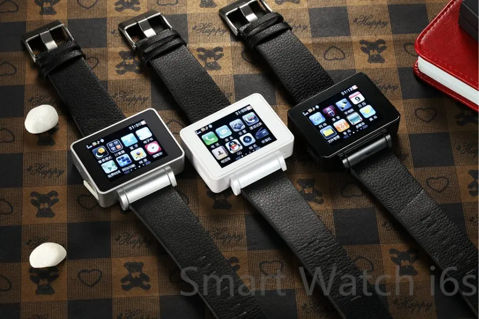 2017 New Arrival Fashion Smart Watch Phone I6S with Genuine Leather Strap, SIM Card, Flashlight, MP34, Camera, Compass, WiFi, FM