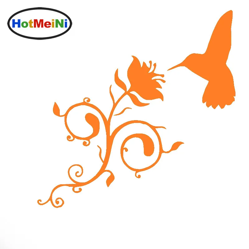 

HotMeiNi Hummingbird Beautiful Plant Flower Art Car Sticker for Minicab Motorcycles Car Styling Waterproof Vinyl Decal 10 Color
