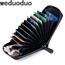 Weduoduo Genuine Leather Card Wallet for Men and Women Cowhide Business Card Holder Top Quality Credit Card Purse Weduoduo Genuine Leather Card Wallet for Men and Women Cowhide Business Card Holder Top Quality Credit Card Purse