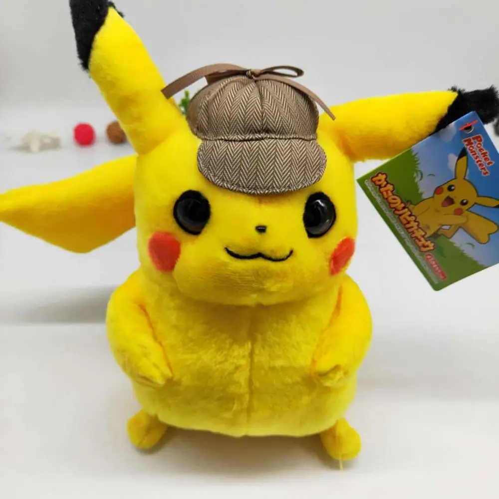 

Pikachu Detective Plush Toys Cute Anime Plush Toys Children's Gift Toy Kids Cartoon Peluche Pikachu Plush Doll For Children Gift