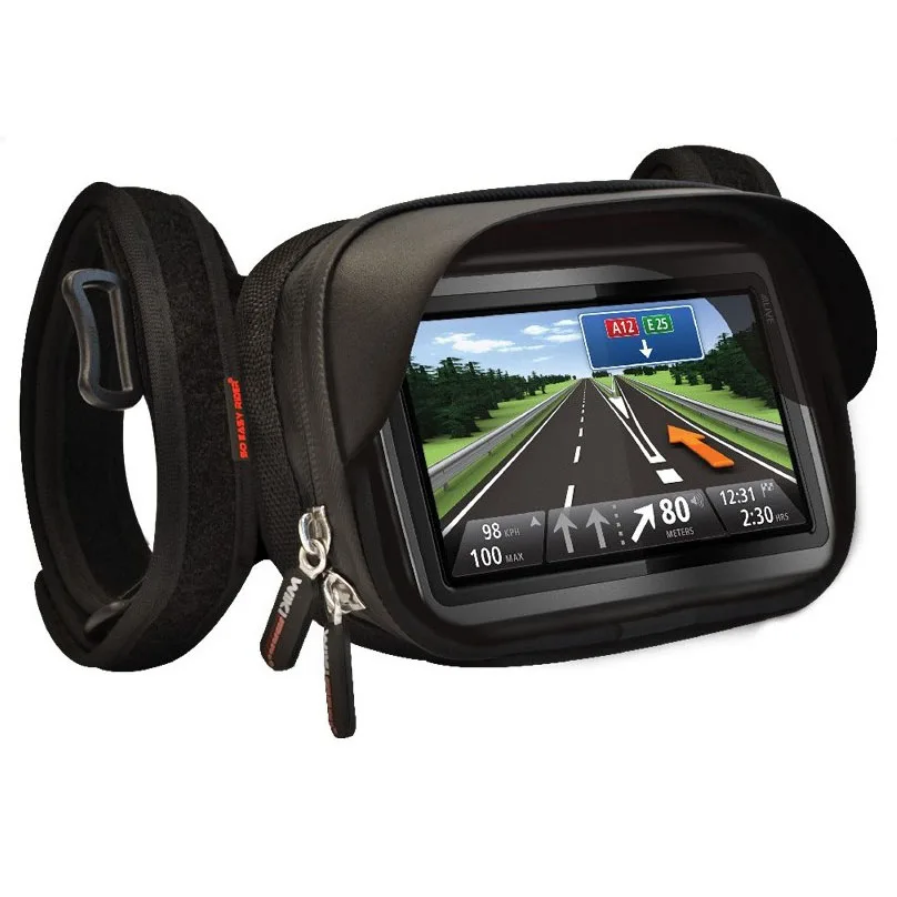 SOEASYRIDER Waterproof GPS Pouch,Holder, Case Bag for 4.3" to 5" GPS